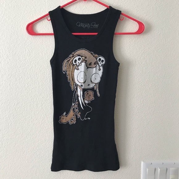 Mighty Fine Tops - Roman Dirge’s Lenore Rare Tank Top Juniors Medium